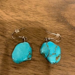 Turquoise Chunk Earrings